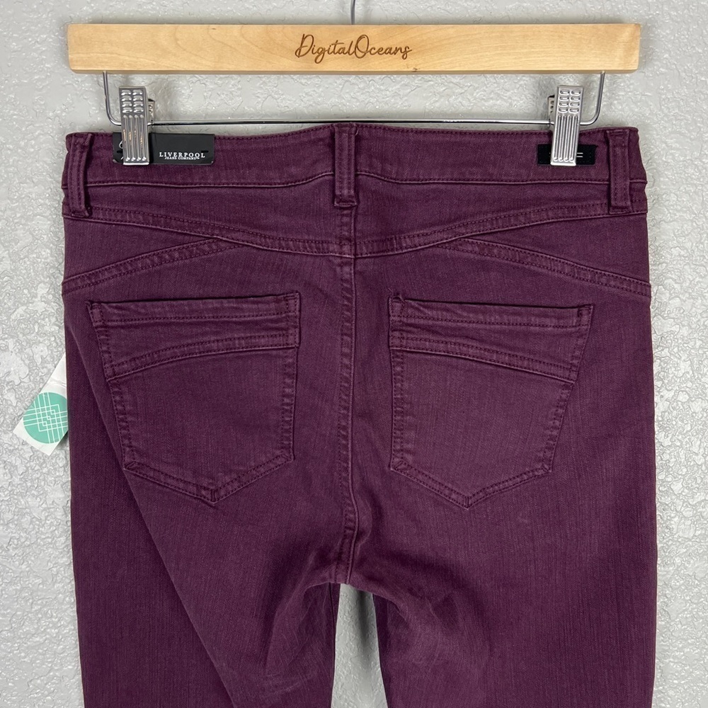 Liverpool NWT Adele Skinny Jean Potent Purple 6 Bold Dark Vamp Stretch Hugger - Picture 5 of 11